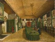 unknow artist Interior of the hall of the Leiden society 'Kunst wordt door Arbeid verkregen' Spain oil painting artist